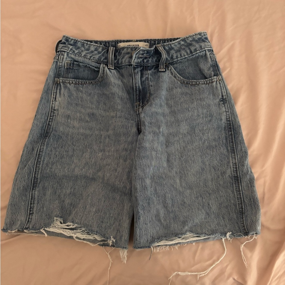 Hollister Women's Blue Denim Shorts